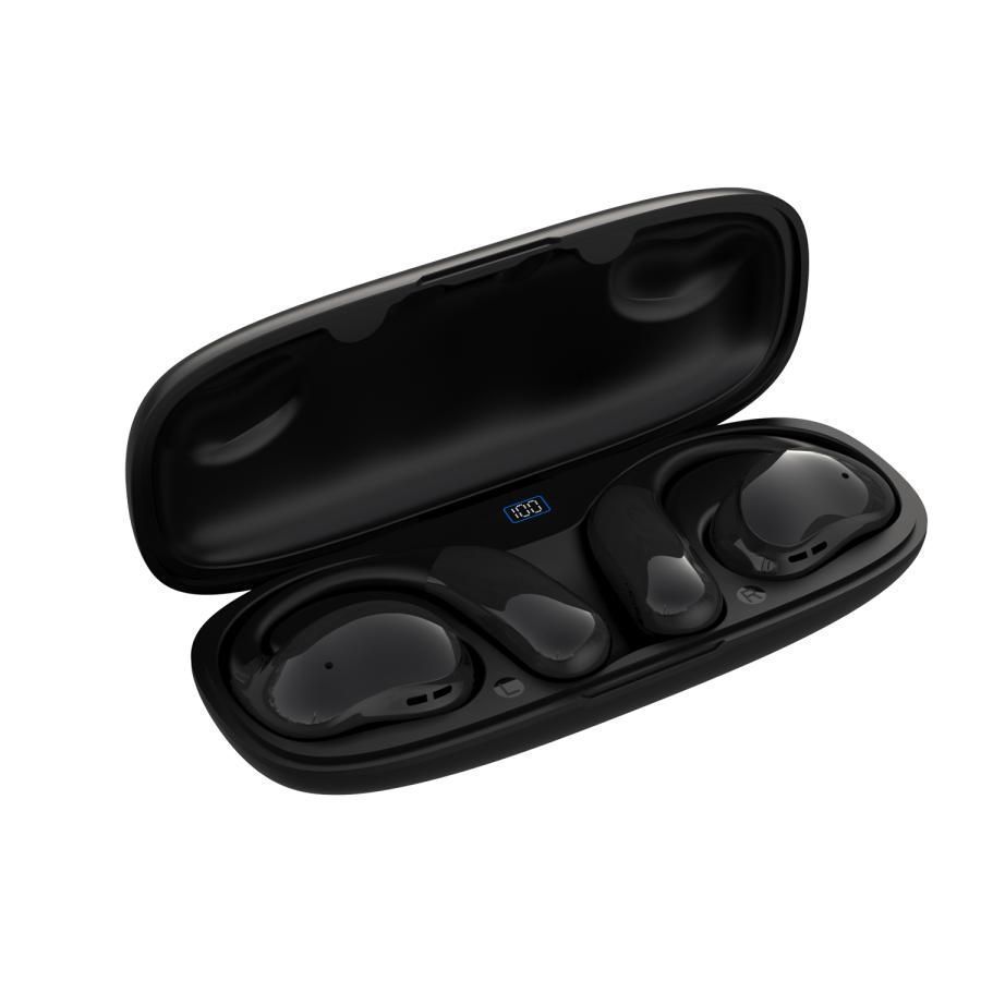耳かけイヤホン ワイヤレスイヤホン Bluetooth5.3 ブルートゥース コードレスイヤホン 音漏れ防ぐ 両耳 片耳 スポーツ 超軽量 ハンズフリー 超長待