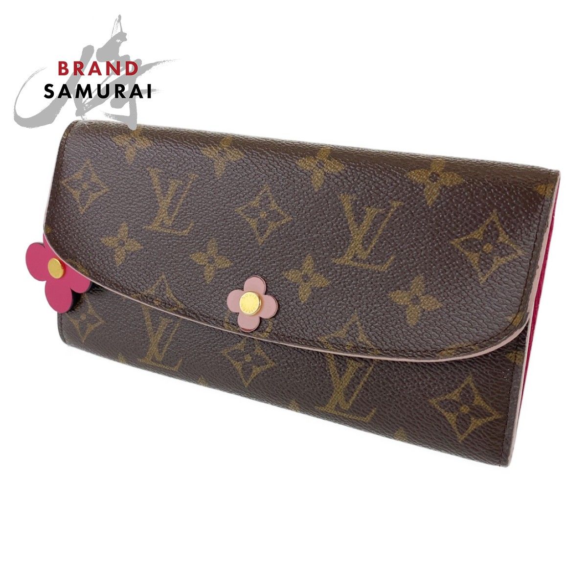 LOUIS VUITTON ルイヴィトン モノグラム ポルトフォイユ エミリー ブラウン ピンク レッド PVC M64202 長財布 二つ折財布  【中古】 レディース 304547【中古】 - メルカリ