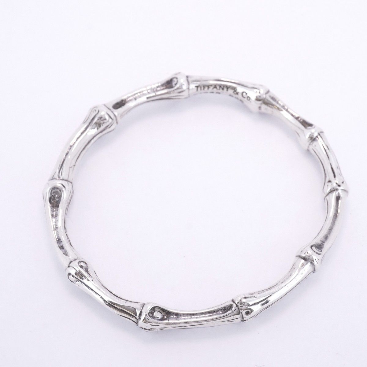 5jfb0348】ティファニー バングル バンブー シルバー925【中古】メンズ