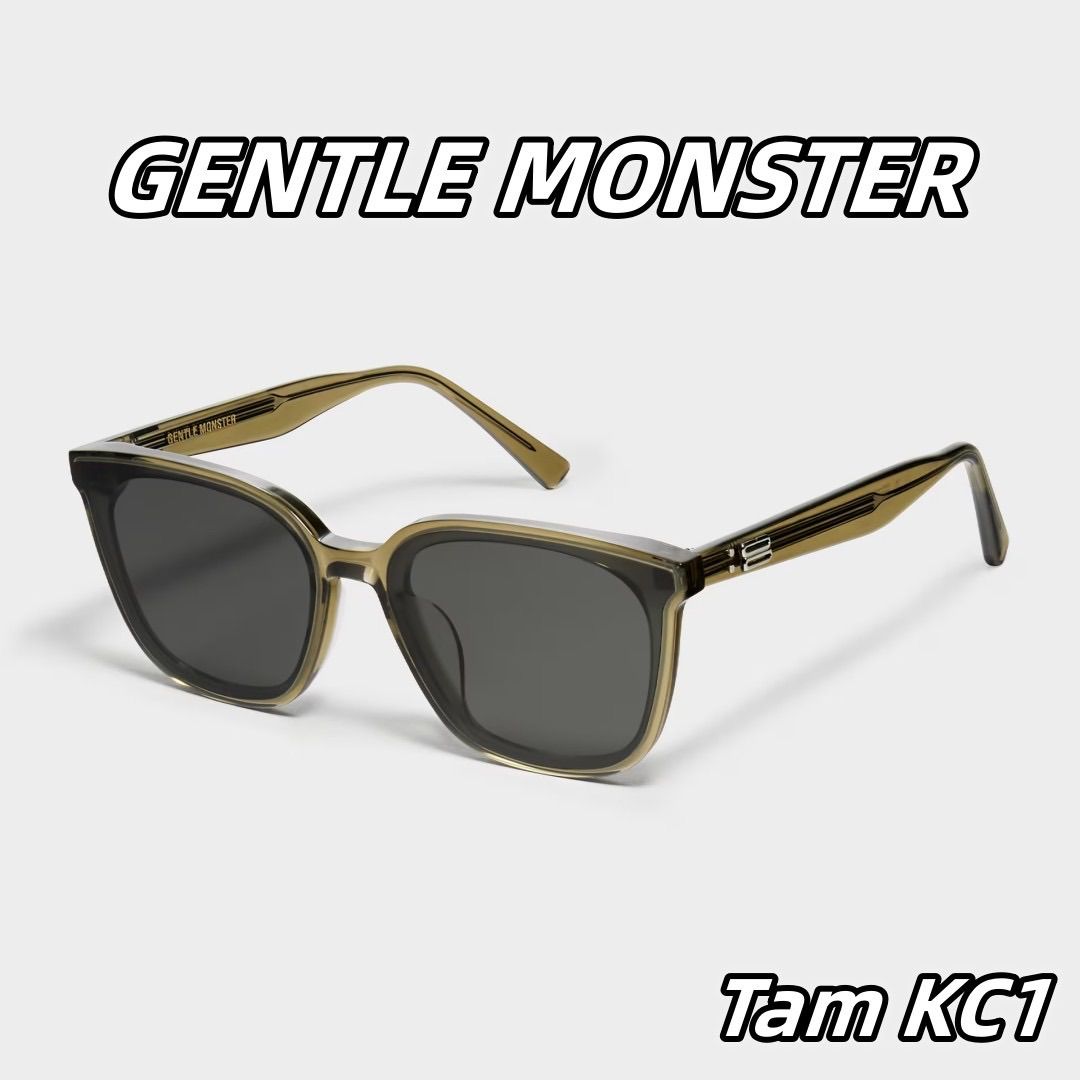 ジェントルモンスター サングラス★Gentle Monster Tam KC1 カーキー色の半透明アセテートフレーム 正規品 新品未使用