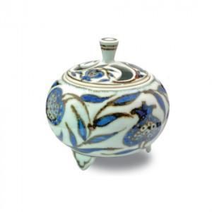 5営業日で発送 日本香堂 香炉 鉄染柘榴紋 京焼 清水焼 79692 2165448