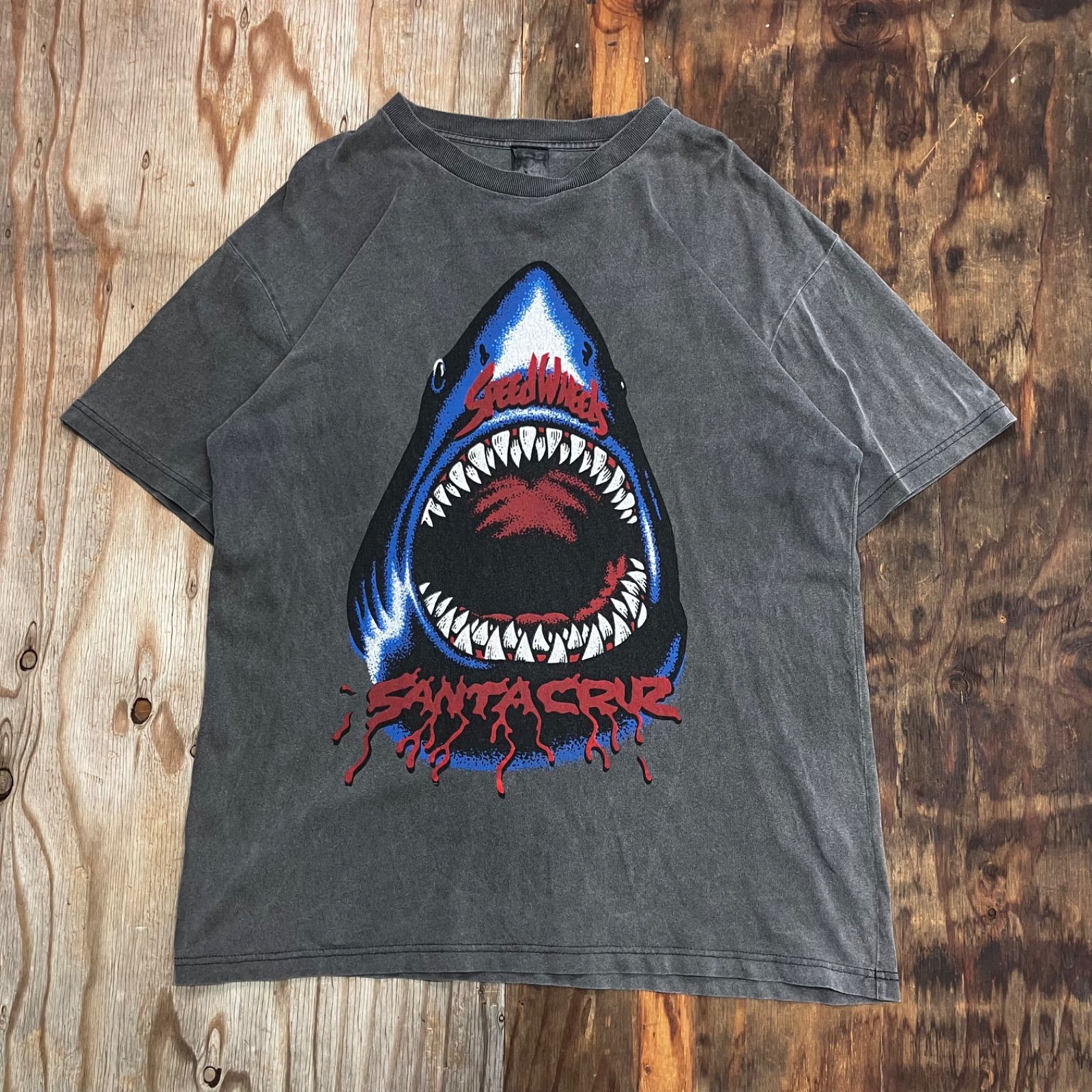 古着　SANTA CRUZ ロゴ Tシャツ ブラック　黒　L フェード 古着 SANTA CRUZ ロゴ Tシャツ ブラック 黒 L フェード 古着