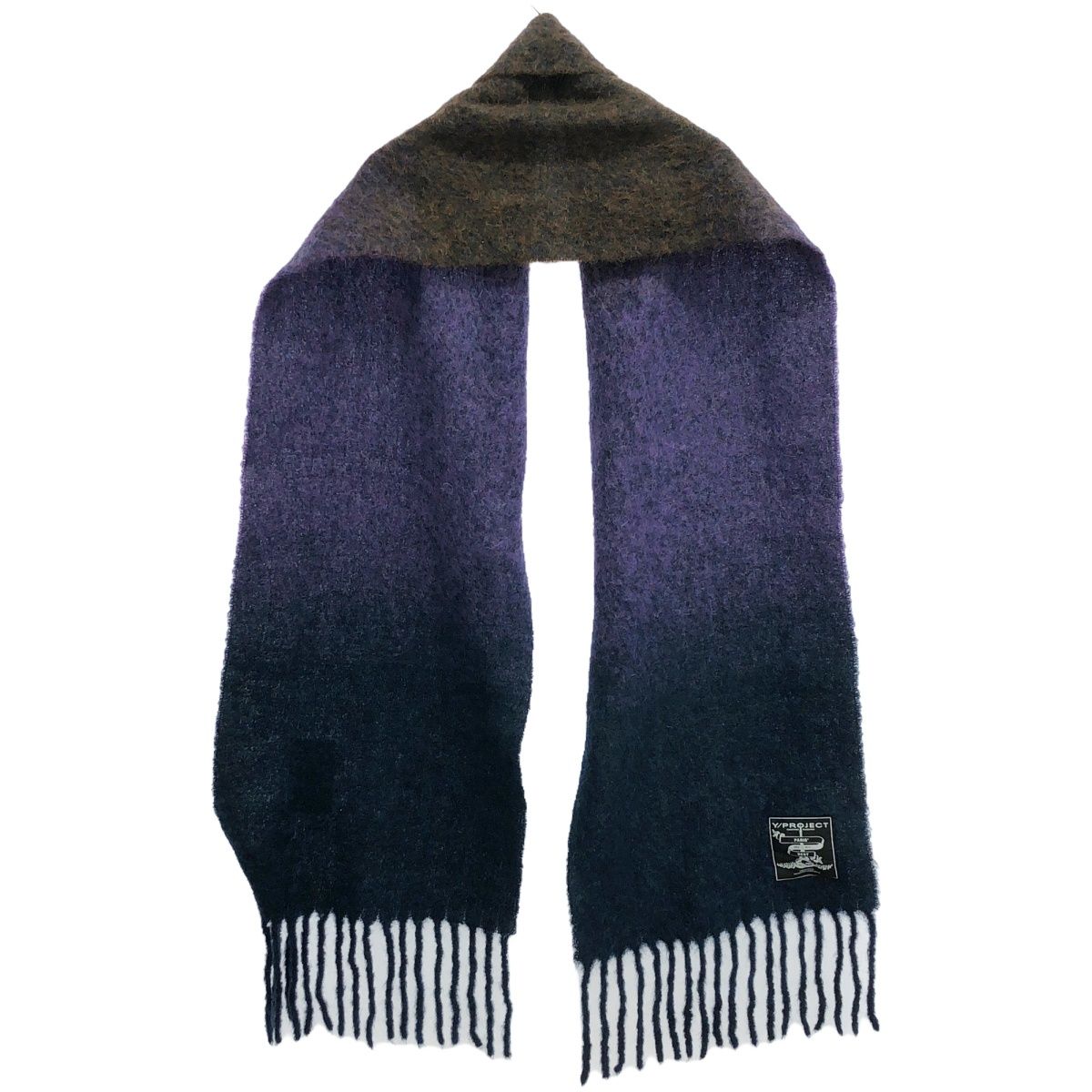 Y/PROJECT ワイプロジェクト モヘヤフリンジグラデーションマフラー