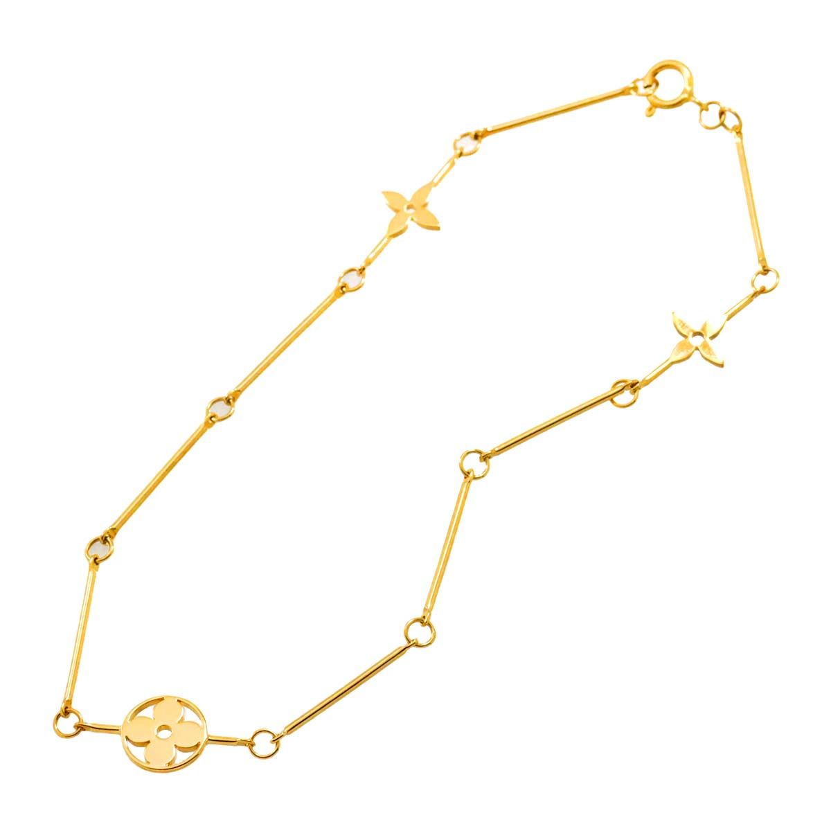 ルイ ヴィトン LOUIS VUITTON シュヴィーユ アンクレット ブレスレット 24cm K18 YG イエローゴールド 750 Cheville Anklet 90288587 FORTGASGNV_COM_BR