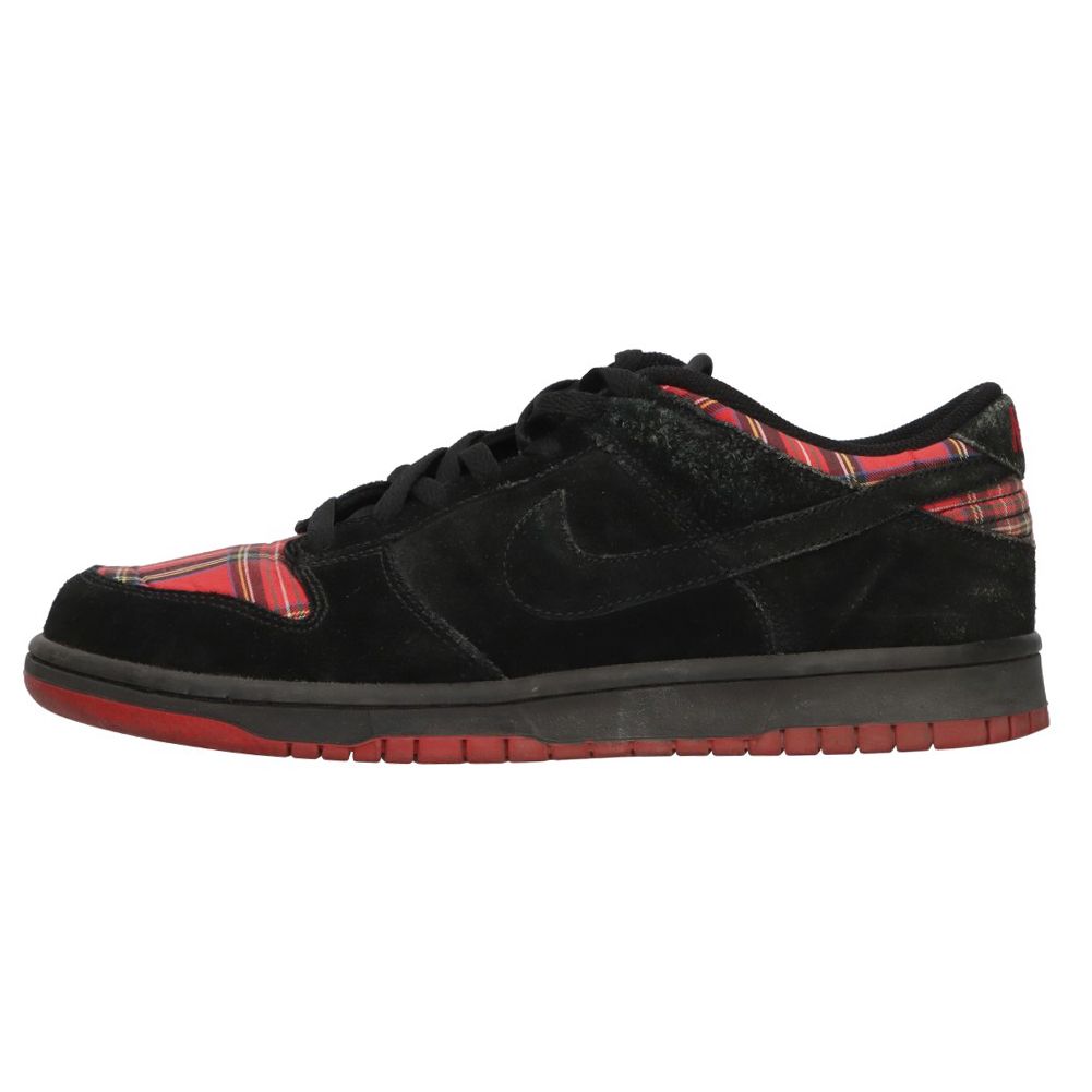 NIKE (ナイキ) DUNK LOW PREMIUM Plaid Red Black ダンクロー プレミアム ローカットスニーカーシューズ ブラック/レッド US8.5 307696-601