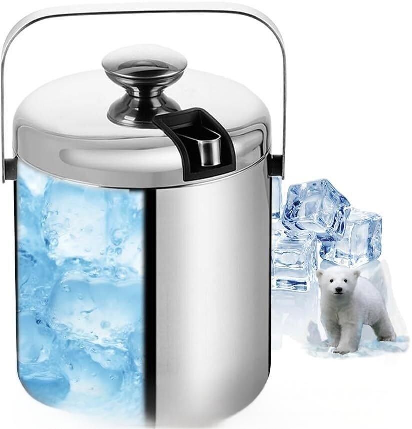 アイスペール、ドリンククーラー/ビールバケツ、二重壁ステンレス