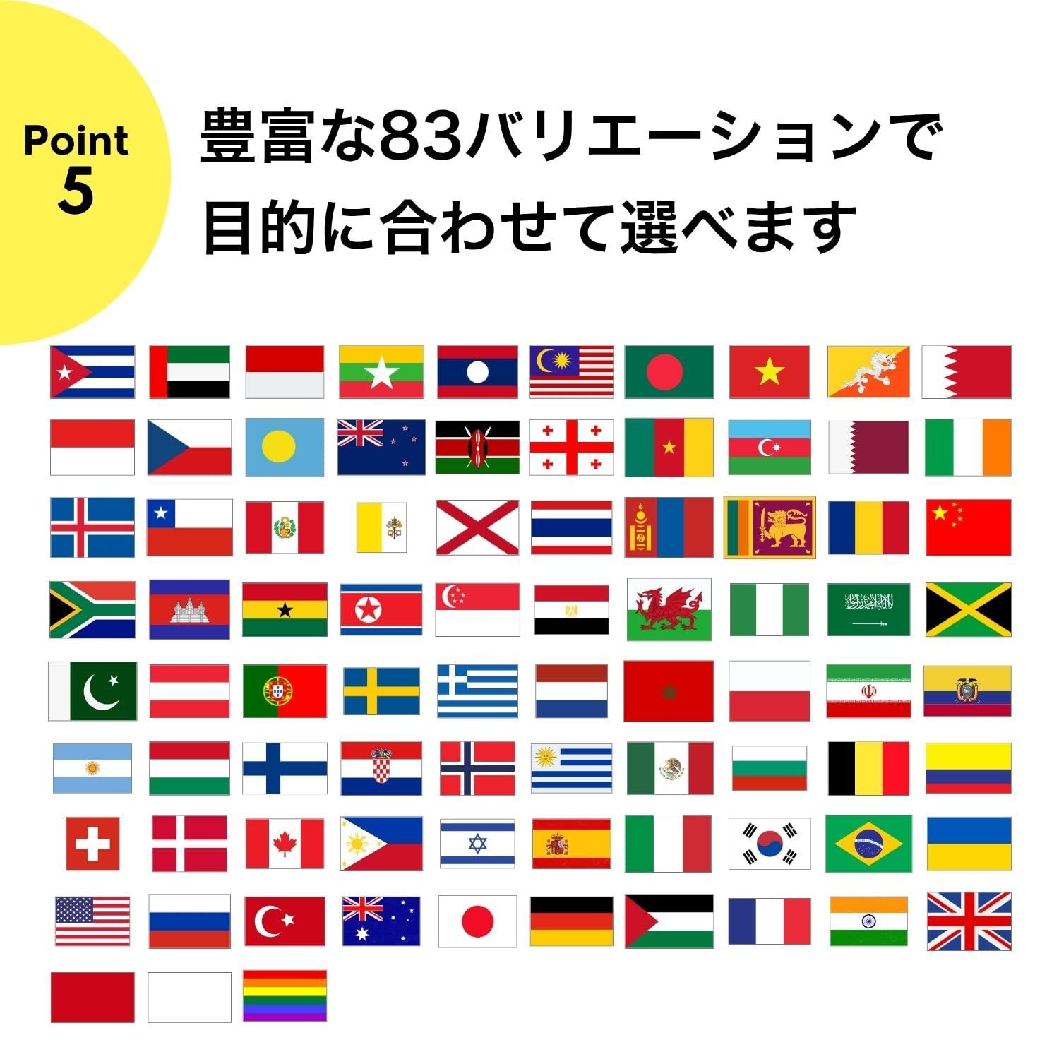 在庫セール】国旗 世界国旗 ハトメ式 フラッグ 90×150cm ポール