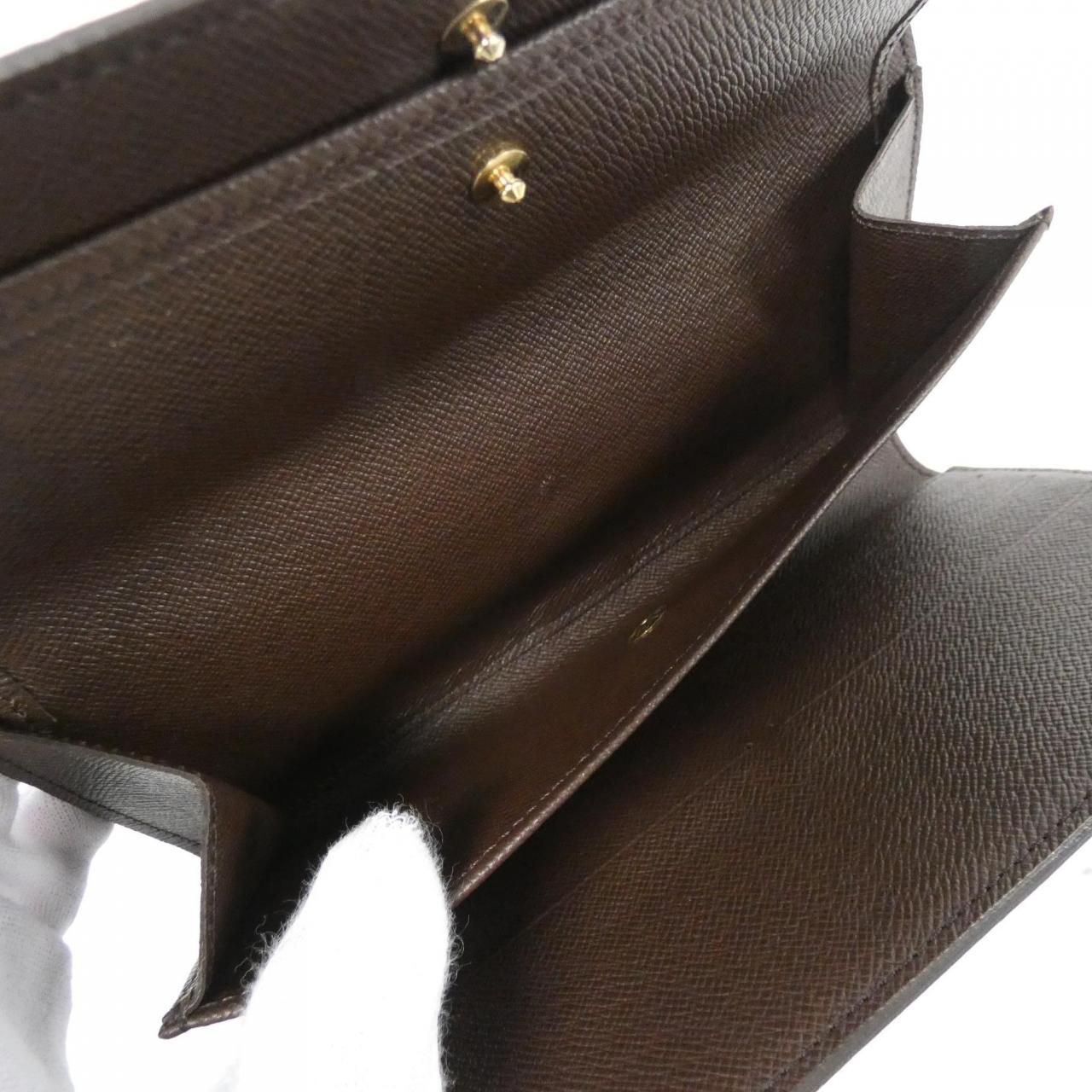 ルイヴィトン 三つ折り 長財布 ダミエ ポルトトレゾール