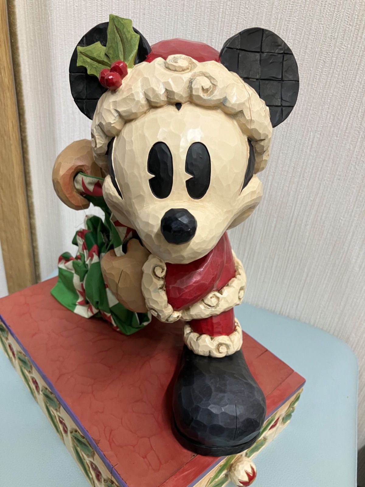 △【希少・極美品 】ミッキー クリスマス サンタ 小物入れ ディズニー 