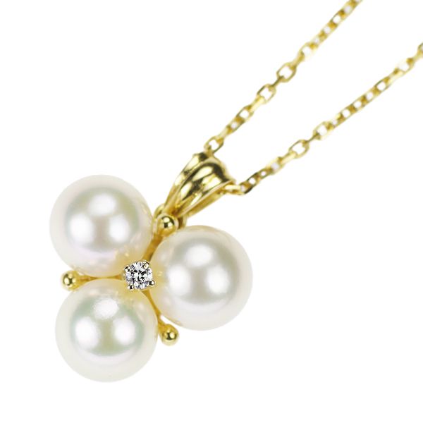 【真贋保証♡極上美品】ミキモト ネックレス＆リング K18 アコヤ真珠 ダイヤ MIKIMOTO - ミキモト MIKIMOTO アコヤ真珠 6.0mm ダイヤ 0.28ct