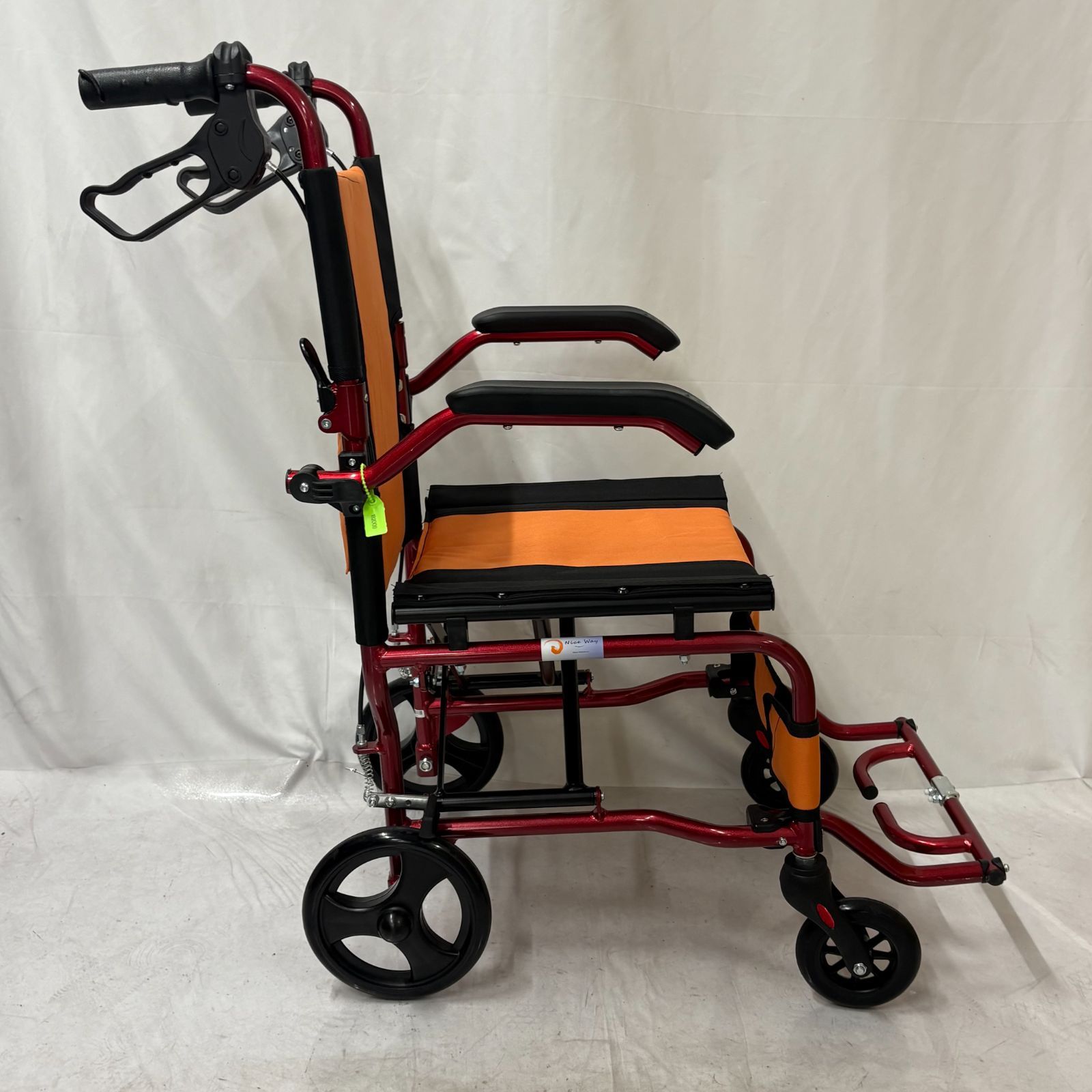  Nice Way 4 ナイスウェイ4 折りたたみ式 車椅子 オレンジ 介助用車椅子 車椅子