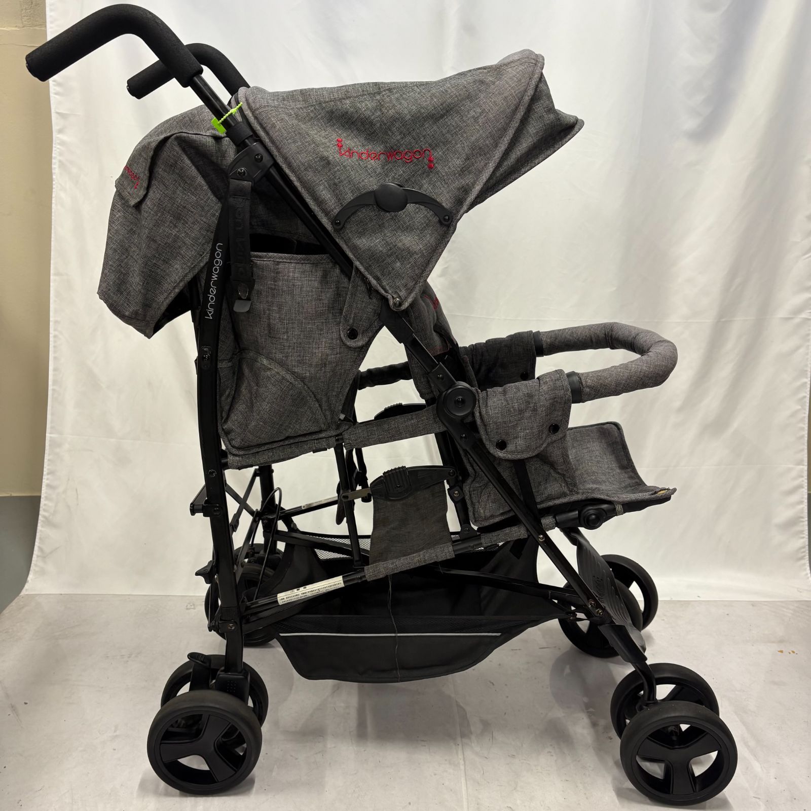 わんわん様　キンダーワゴン DUOシティHOP グレーデニム 縦型 2人乗り kinderwagon キンダーワゴン DUOシティHOP2 デュオシティホップ2