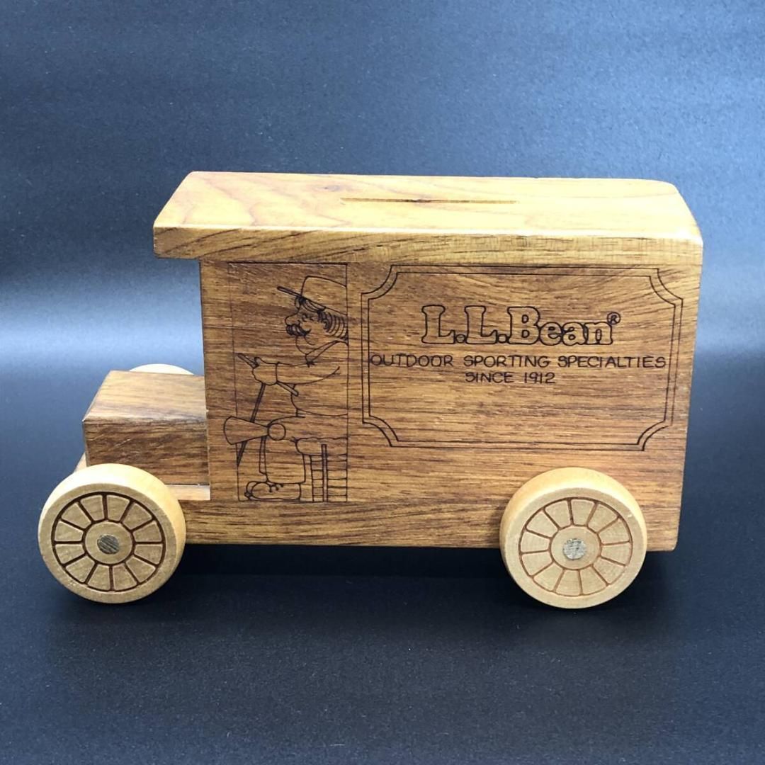 1980年代 L Bean 木製ヴィンテージコインバンク エルエルビーン 貯金箱 アンティーク オブジェ ビンテージ POP_24 B