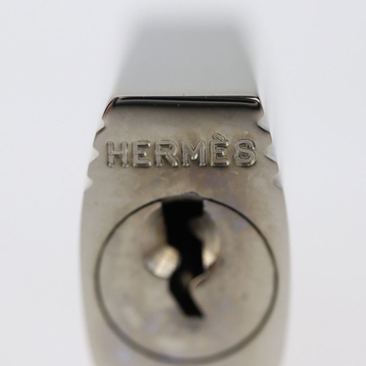 HERMES エルメス 南京錠 カデナ メタル シルバー 鍵 バッグチャーム  
