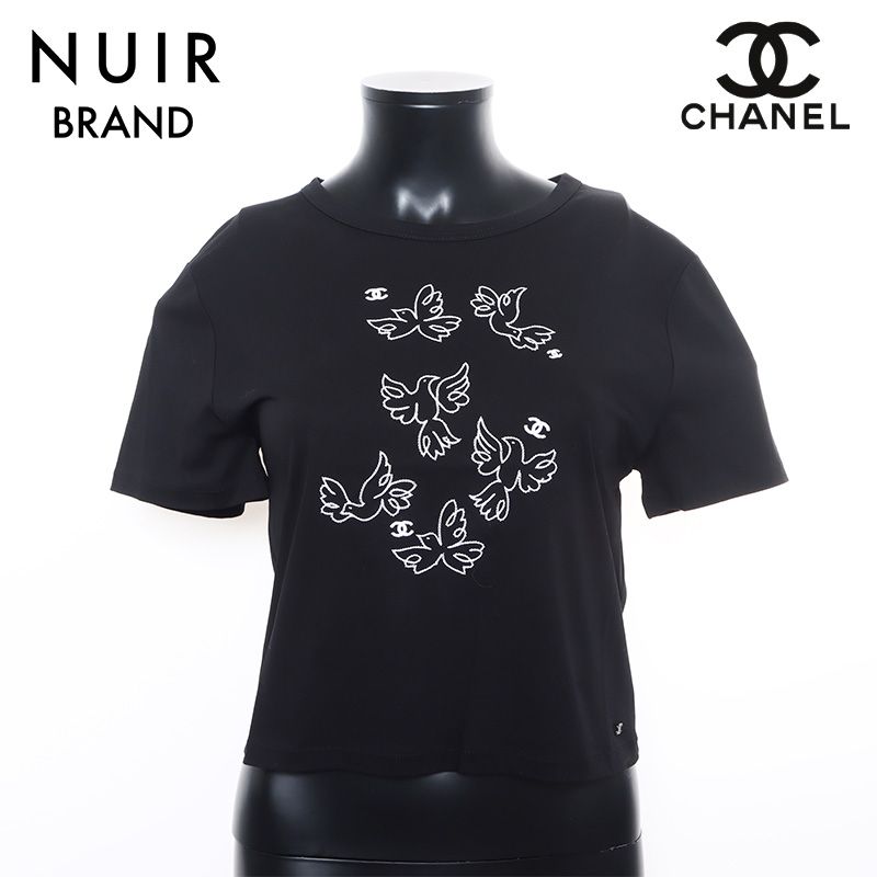 CHANEL シャネル 半袖Tシャツ 鳥 ココマーク 刺繍 Size:XS