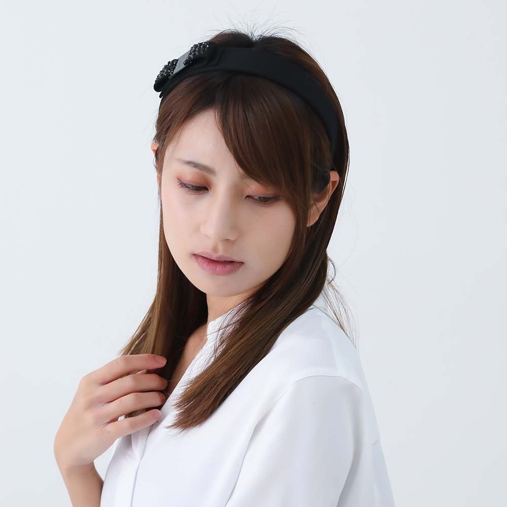 Ferragamo ヘアバンド 黒 ベルベット Ferragamo ヘアバンド 黒 ベルベット