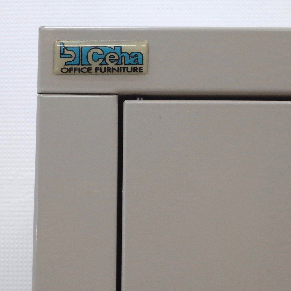 チェハ Ceha ハイキャビネット両開き書庫 ５段棚 収納庫 書類棚 鍵有り スチールキャビネット 両開き書庫 鍵付き 幅900×奥行450×高さ1050mm