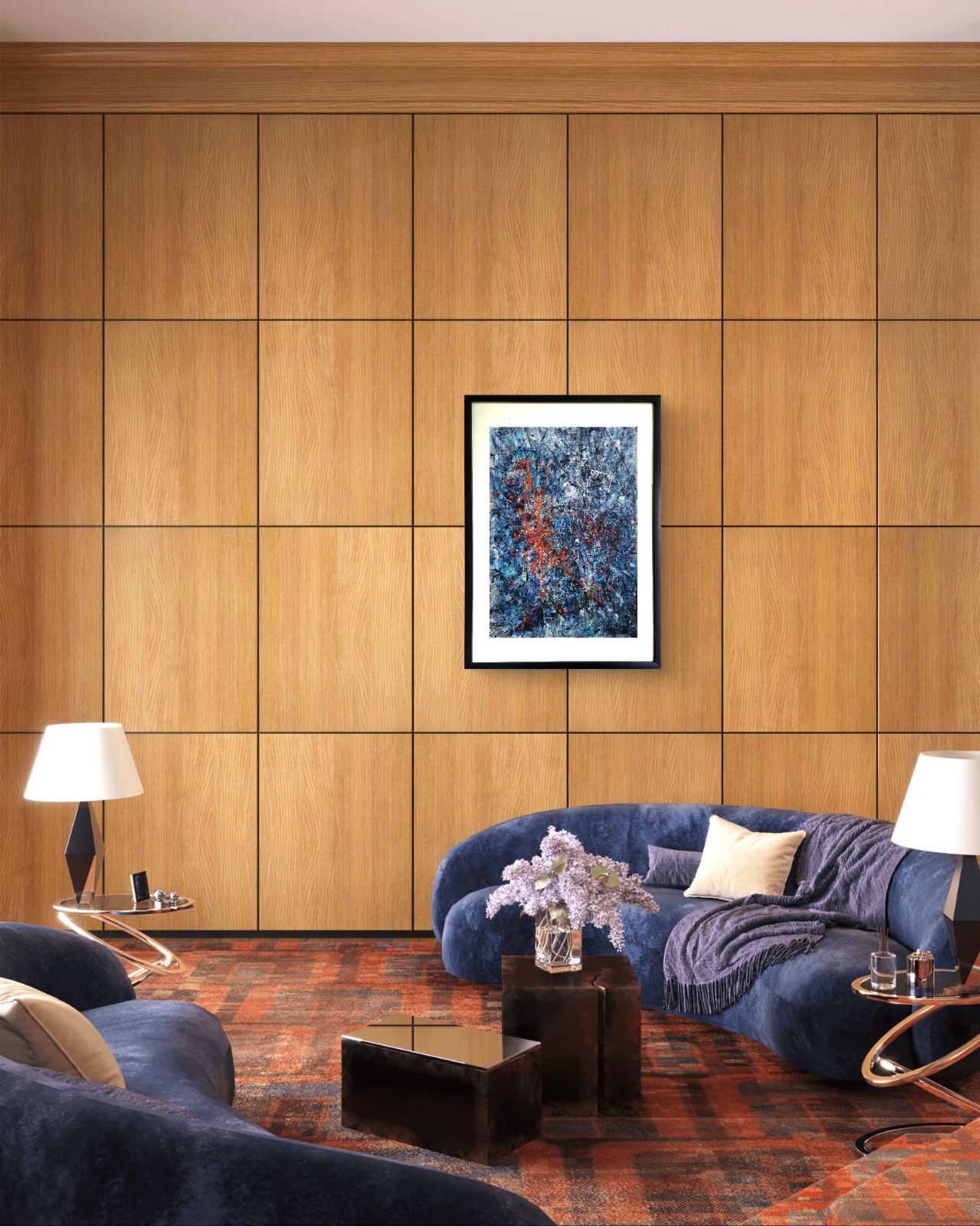 Sense of loss / 抽象画 77×56㎝ B2 額縁セット 原画1点のみ