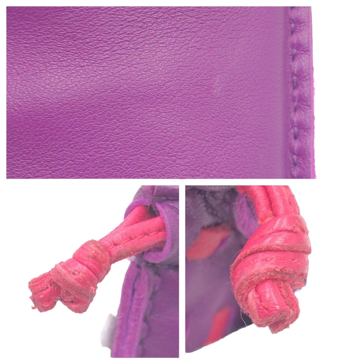 美品 HERMES エルメス ポシェット ピロー パープル ピンク レザー 