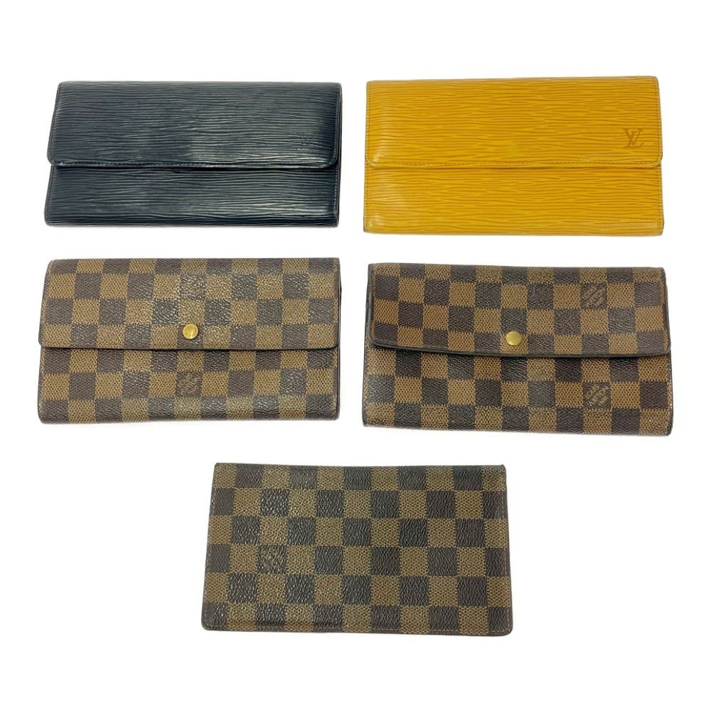 ジャンク品含む LOUIS VUITTON ルイ ヴィトン モノグラム PVC 財布5点セット ブラウン 412011 長財布
