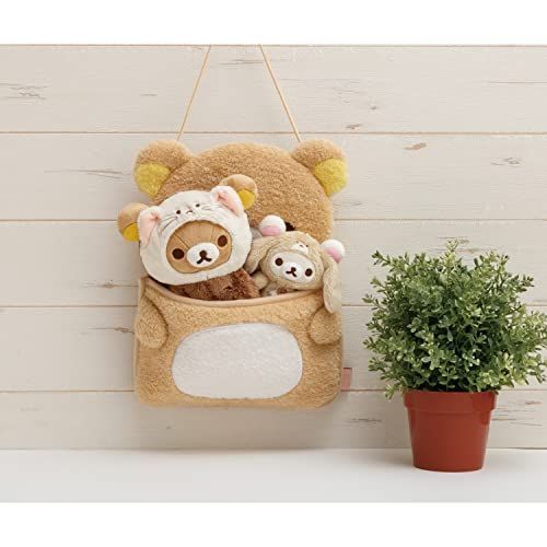 未使用 リラックマ ウォールポケット ぬいぐるみ 収納ポケット 小物