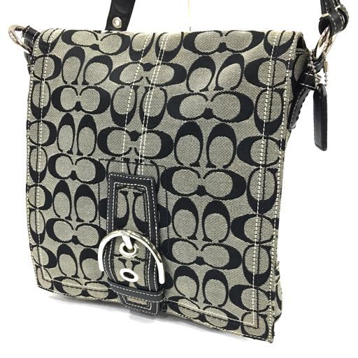 コーチ COACH 10082 シグネチャー ショルダーバッグ 黒 レディース 