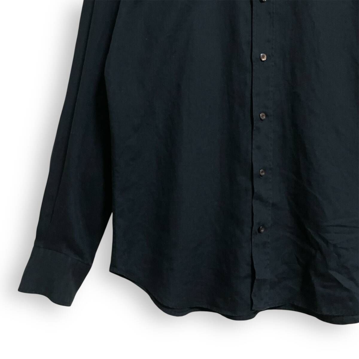 R2525/ ETRO エトロ イタリア製 リネン 長袖 シャツ ロゴ 刺繍