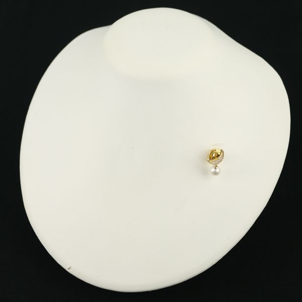 ミキモト ブローチ パール 真珠 7.0mm ダイヤ ダイヤモンド ムーン