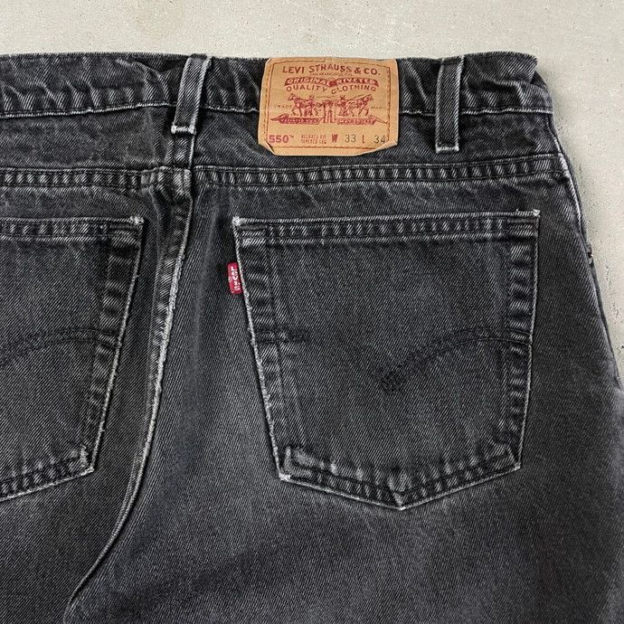 ［サルファブラック］90s USA製 Levi's“550“デニム リーバイス 90s USA製 Levi'sリーバイス 550 ブラック デニムパンツ w32 L32