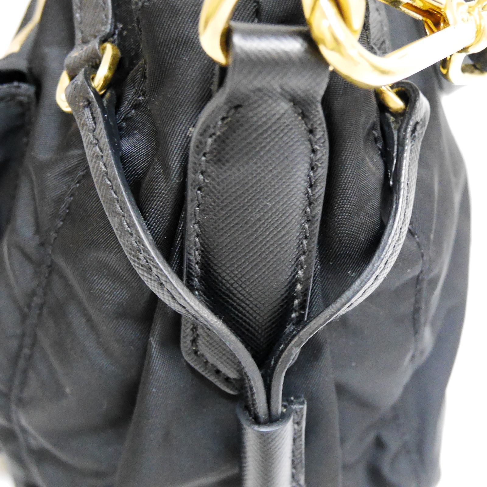 PRADAプラダ ショルダーバッグ ナイロン BT0689 TESSUTO+SAFFIAN NERO