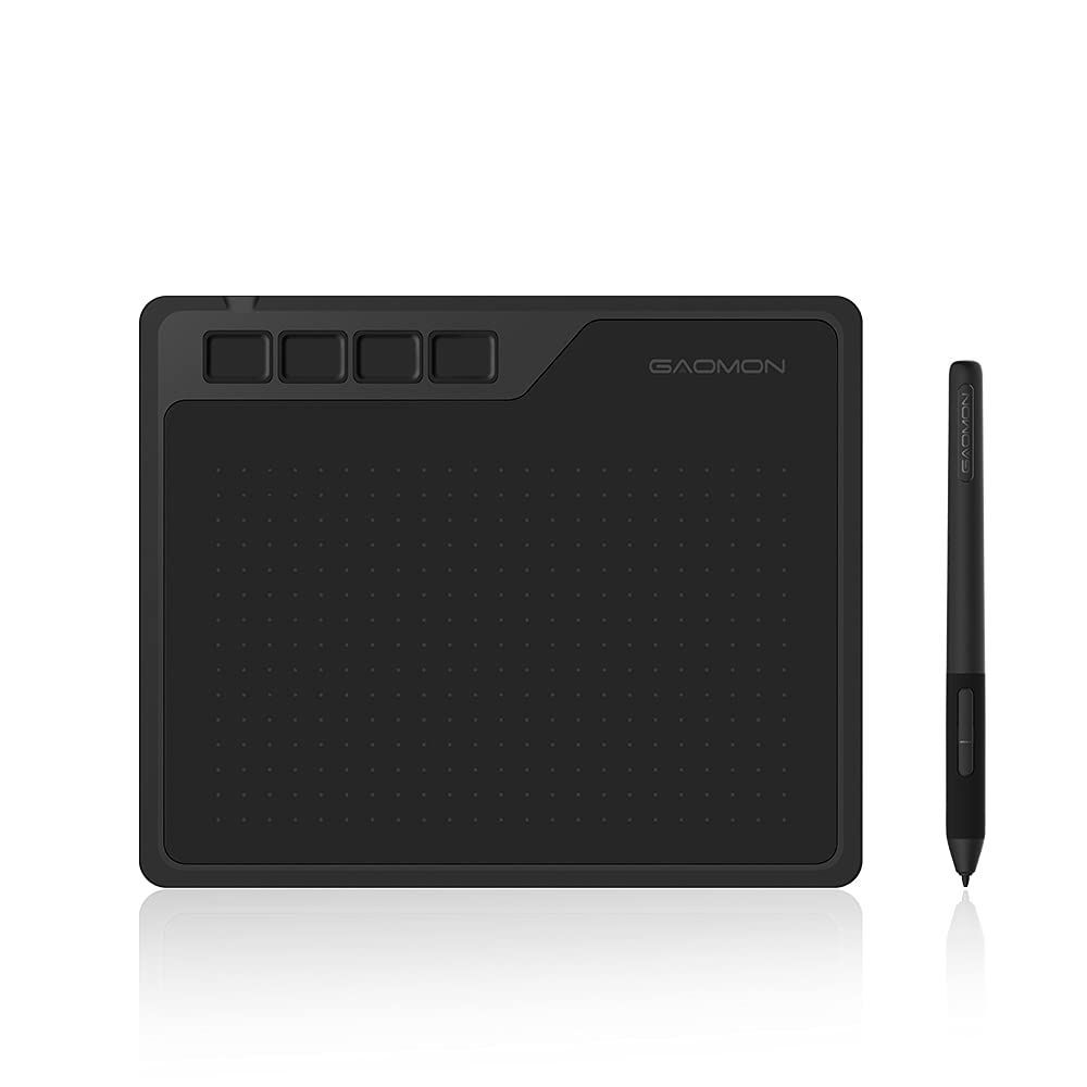 【新着商品】イラスト windows/mac/android対応 デザイン 8192レベル筆圧４ショートカットキーや電源不要ペン搭載 クリスタ 6.5x4インチペンタブ オンライン授業 S620 初心者 GAOMON