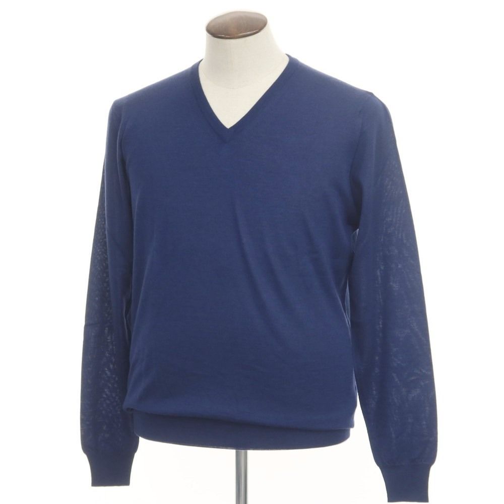 イタリア製　フェデーリ　FEDELI カシミヤ　シルク　ニット　ネイビー イタリア製フェデーリFEDELI カシミヤシルクニットネイビー