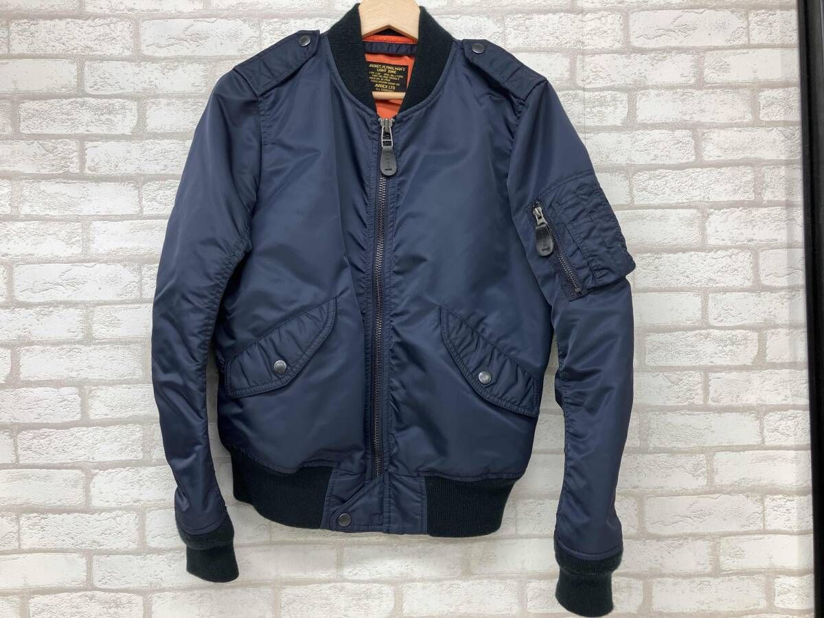 AVIREX ナイロンジャケット Mサイズ ネイビー メンズ MA-1 AVIREX