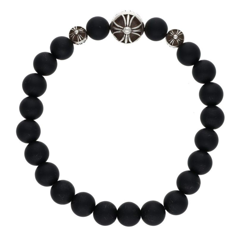 売約済 正規品 クロムハーツ 8mm オニキス ブレスレット BEAD クロス クロムハーツ 8mm BEAD/8mmビーズブレス BEAD8mmオニキスビーズ