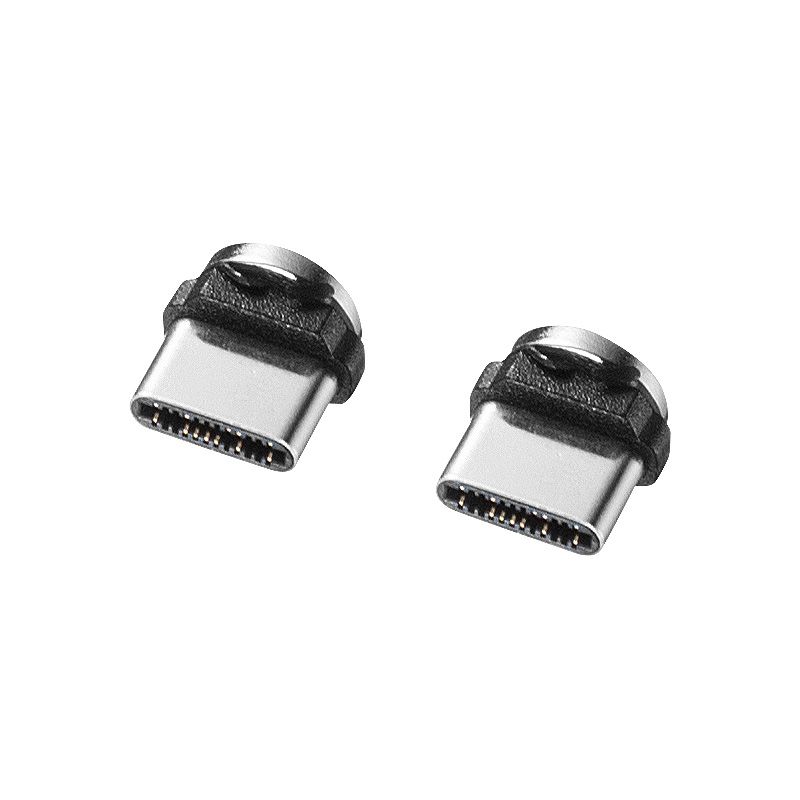 （まとめ買い）サンワサプライ Magnet脱着式USB Type-Cコネクタ部品セット KU-MMG-C3K 【×3セット】
