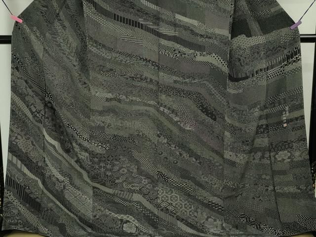 平和屋本店□極上 伝統工芸士 染谷梅治 江戸小紋 訪問着 寄せ小紋柄