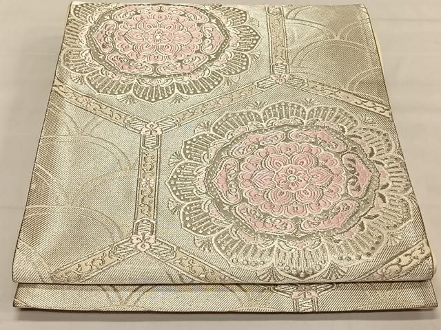 平和屋着物○全通柄袋帯 間道 正絹 逸品 CAAV7086hy