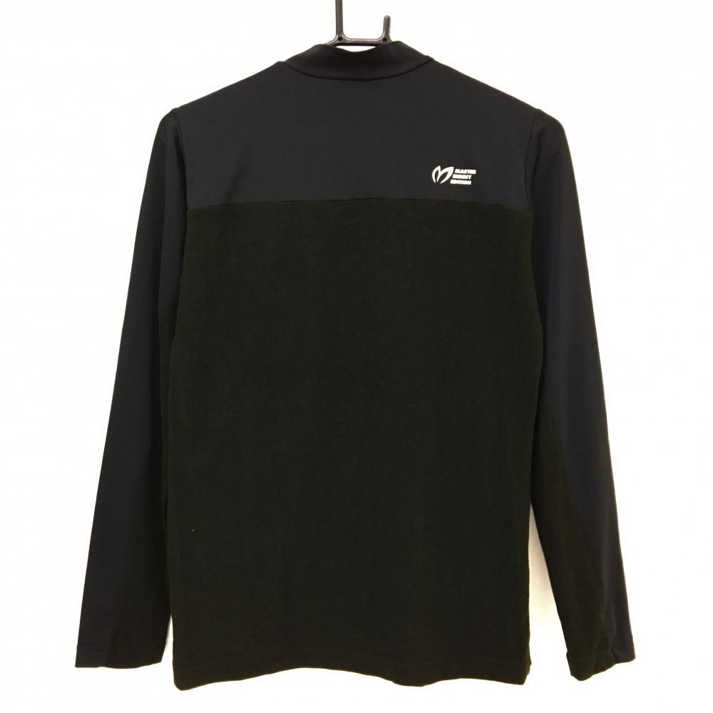 新品マスターバニー 長袖ハイネックシャツ 黒×白 フロントロゴ 裏 【超