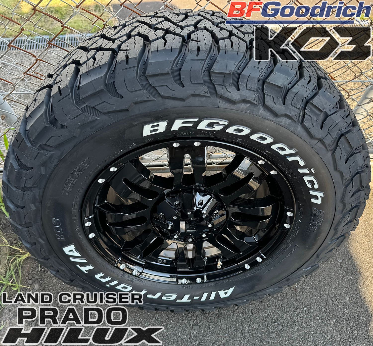 FJ H3 プラド 新品タイヤホイールセット 17インチ Balano BF