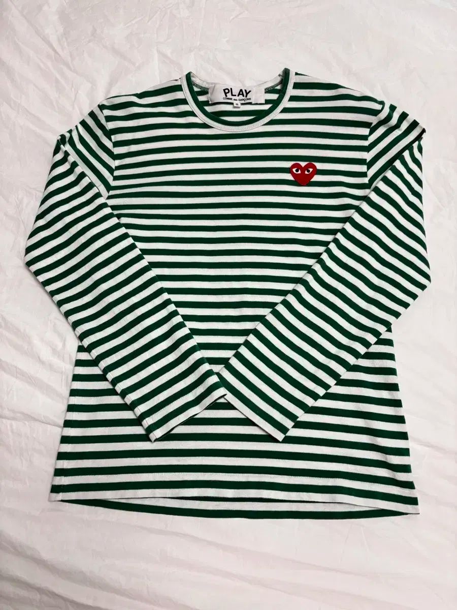 COMME des GARCONS PLAY ストライプ 長袖 Tシャツ