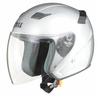 LEAD リード工業 STRAX SJ-8 ジェットヘルメット シルバー LLサイズ | ジェット ヘルメット ヘルメ バイク 原付 二輪 メンズ レディース シールド かっこいい インナー あごひも ワンタッチ 交換 