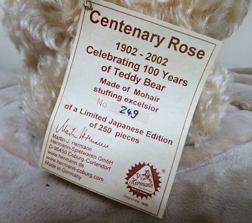 ハーマンテディベア　Rose ビンテージ チーキーベア メリーソート