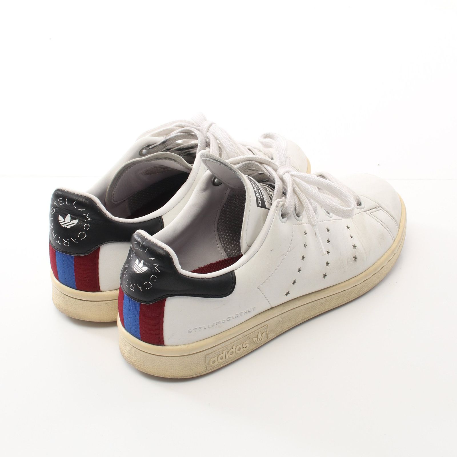 【BCランク】StellaMcCartney × adidas Stan Smith スニーカー ホワイト ローカットスニーカー レザー ホワイト  マルチカラー【中古】