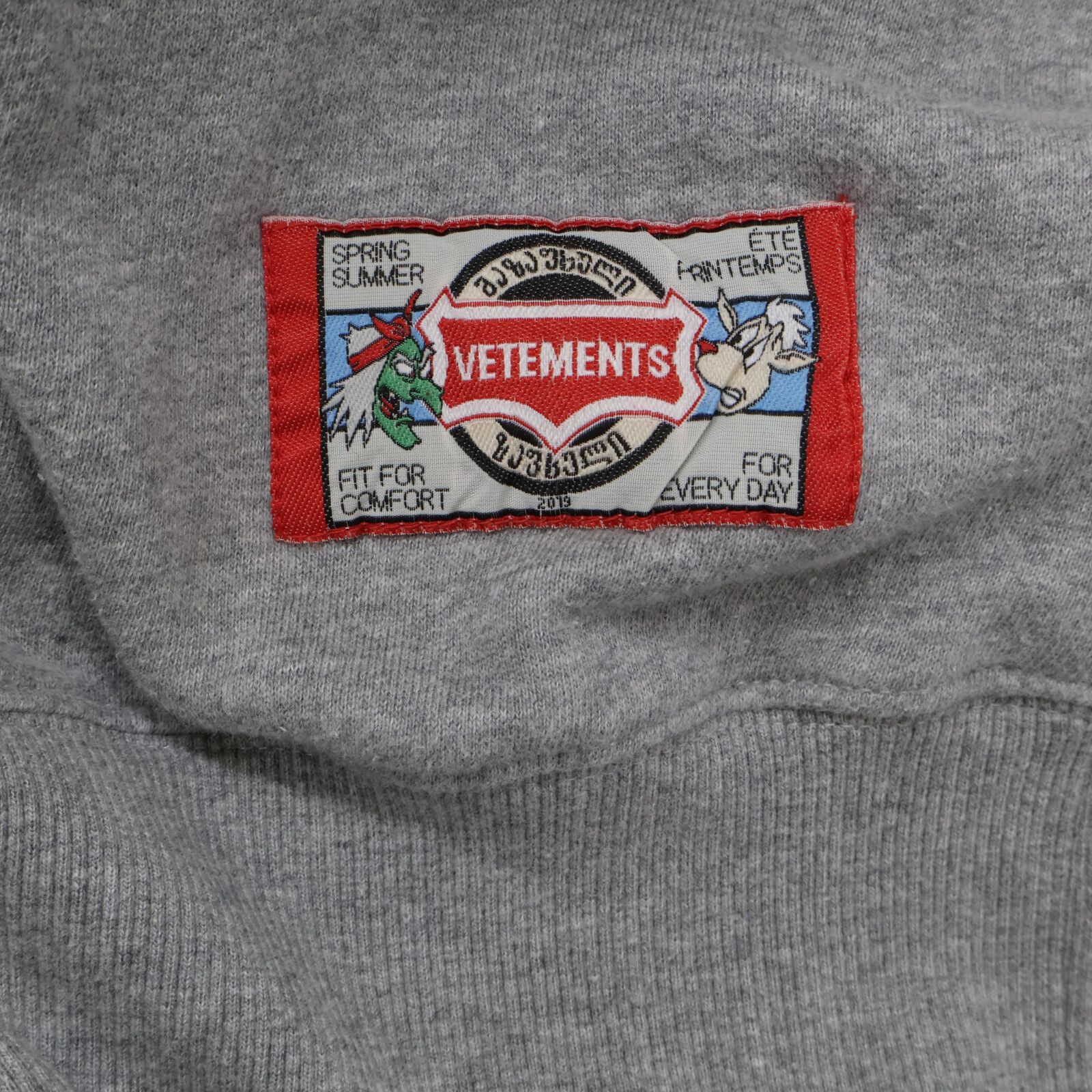 VETEMENTS ヴェトモン USS1907010 カートゥーン プルオーバー パーカー/ M