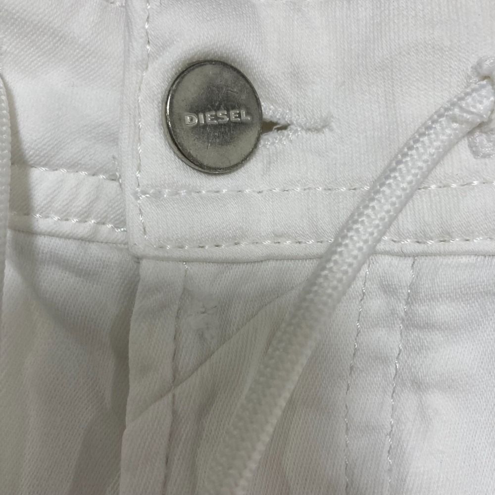 ホワイト ダメージ加工 dieselジョグジーンズ34 ホワイト ダメージ加工 dieselジョグジーンズ34