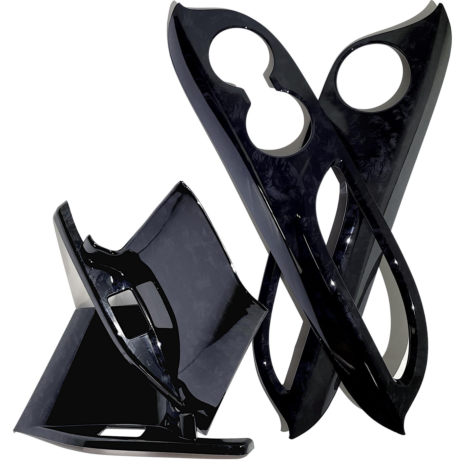 前期 30系 後期 内装 カスタム ヴェルファイア パーツ アクセサリー 後席 アルファード ドア スイッチパネル カップホルダー Flatland パネル 4pcsセット 黒木目