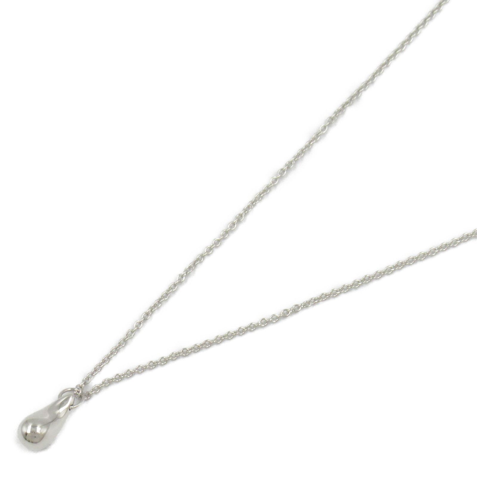ティファニー TIFFANY＆CO ネックレス ティアドロップ ネックレス 首回り40cm Pt950プラチナ ティアドロップ ネックレス レディース Used A