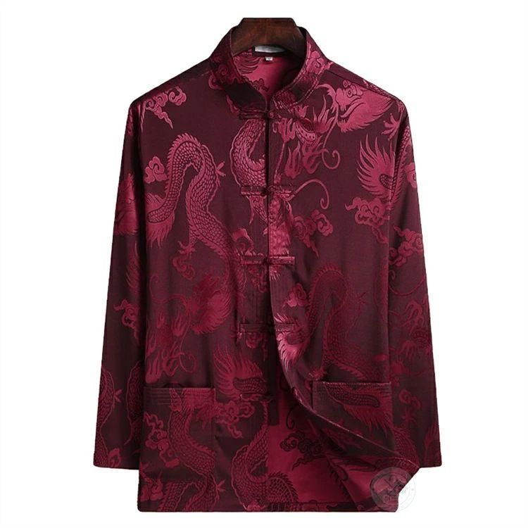 Argue Culture オシャレ 長袖 龍 刺? カンフー服 シャツ Argue Culture オシャレ 長袖 龍 刺? カンフー服 シャツ (Argue