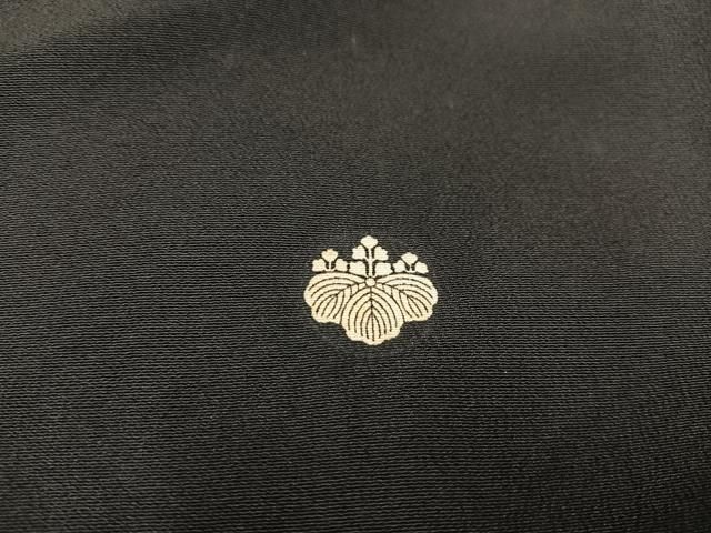 黒留袖♦︎袷♦︎正絹♦︎ヴィンテージ♦︎麦の穂柄に金の扇 平和屋着物□豪華黒留袖 扇面花文 暈し染め 金銀彩 正絹 逸品