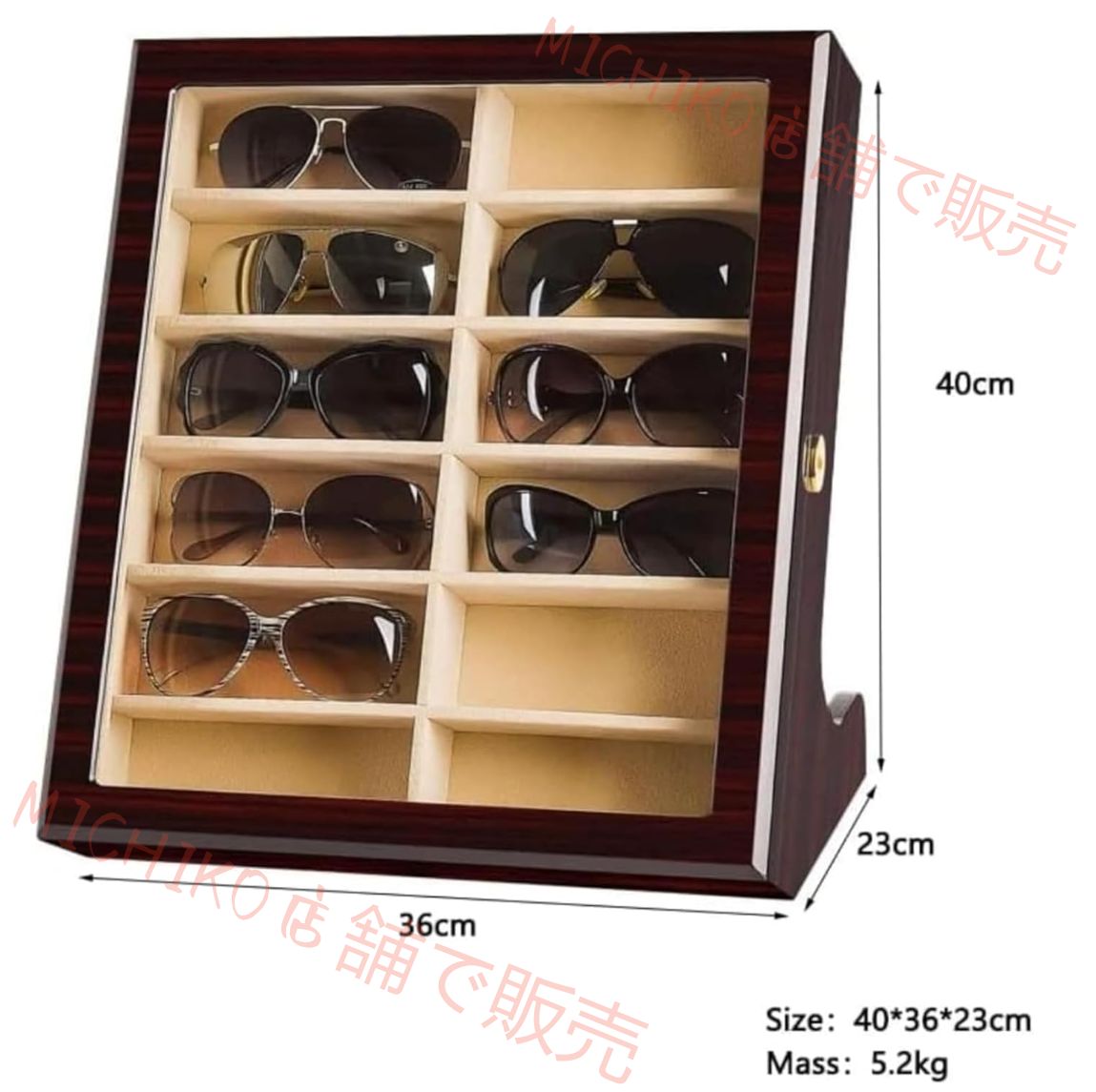 メガネホルダー 眼鏡 サングラスケース 収納ボックス 木製 ディスプレイボックス メガネ オーガナイザー ビジネス ディスプレイ 眼鏡デ 鍵付き